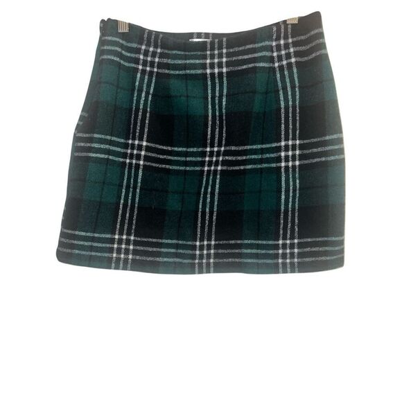 ✨Womens Wool Plaid Mini Skirt High Waisted Bodycon Pencil Sz S Skirt✨ - Picture 5 of 9
